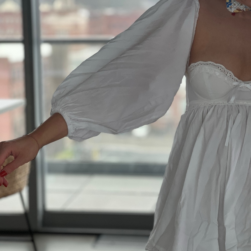 LIMITED EDITION BabyDoll dress with underwire cups, Corset Top with Puff Sleeves - Picture 3 of 9